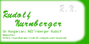 rudolf nurnberger business card